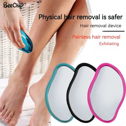 Nano Glass Epilator Exfoliator Senseless Hair Removal Tool Painless Hair Removal No Skin Damage Hair Sharpener Unisex Home Use